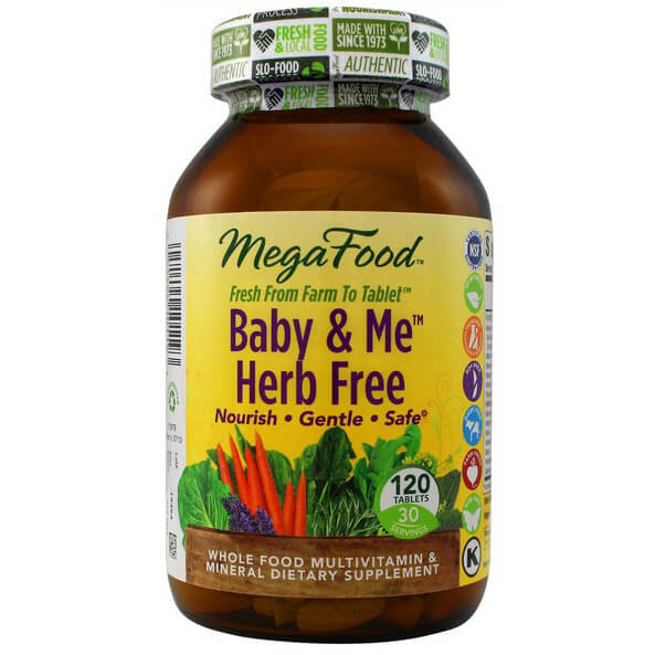 MegaFood Baby & Me Herb Free Tablets