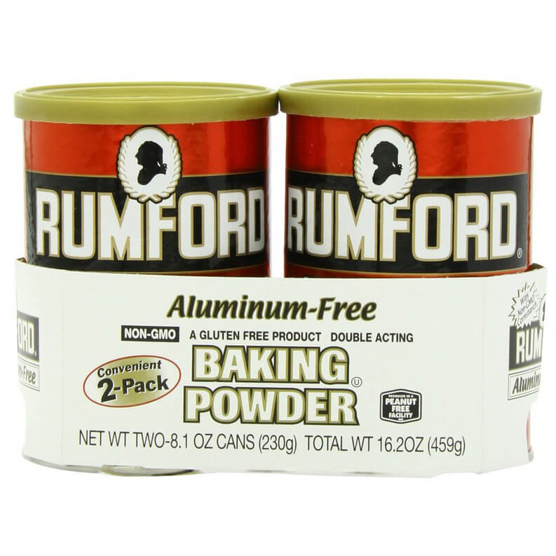 Rumford Aluminum Free Baking Powder, 8.1-Ounce Canisters - Pack of 2