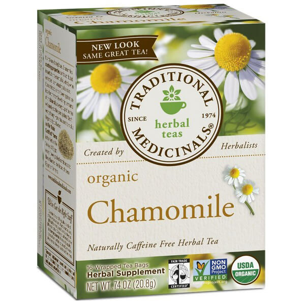 Traditional Medicinals Organic, Chamomile, 16-Count Boxes (Pack of 6)