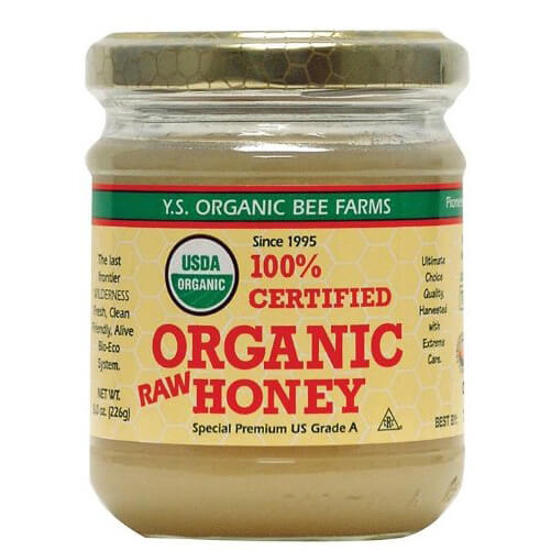 YS Royal Jelly Honey Bee - Certified Organic Raw Honey, 16 oz honey