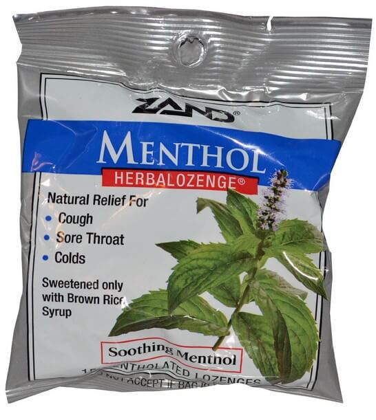 Zand Menthol Herbalozenge - 15 per pack -- 12 packs per case.