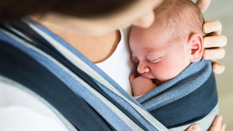 how to wear a baby sling wrap