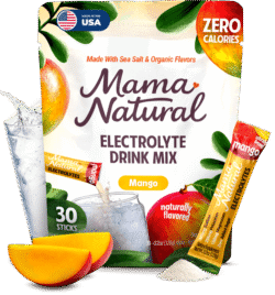 Mama Natural mango electroltyes packaging