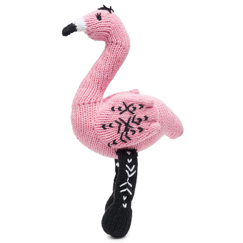 Finn & Emma Hand-knit Flamingo Rattle