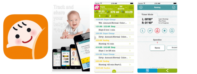 FirstYear - Baby feeding timer, sleep, diaper log - Breastfeeding Apps by Mama Natural