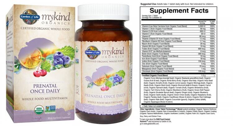 Garden of Life Organic Prenatal - Vitamin tốt nhất cho giai đoạn tiền sản dựa trên thực phẩm dành cho thai kỳ Prenatals post by Mama Natural