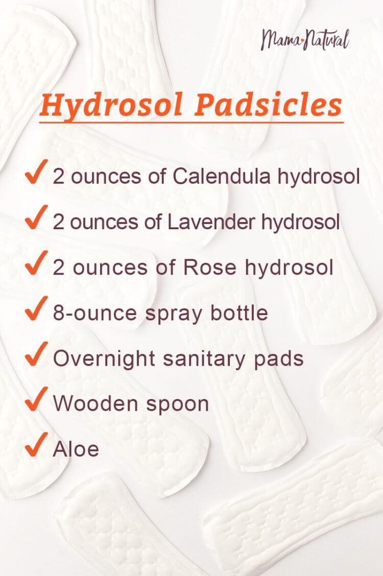 Hydrosol Padsicles Padsicles A MUST for Postpartum Pain Relief for you post by Mama Natural