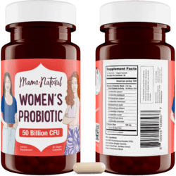 Mama Natural Women's Probiotic front back capsule