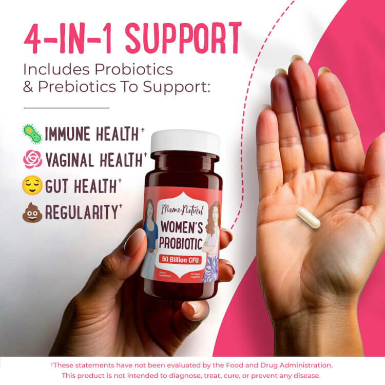 Mama Natural Womens Probiotics 4 in 1 Support