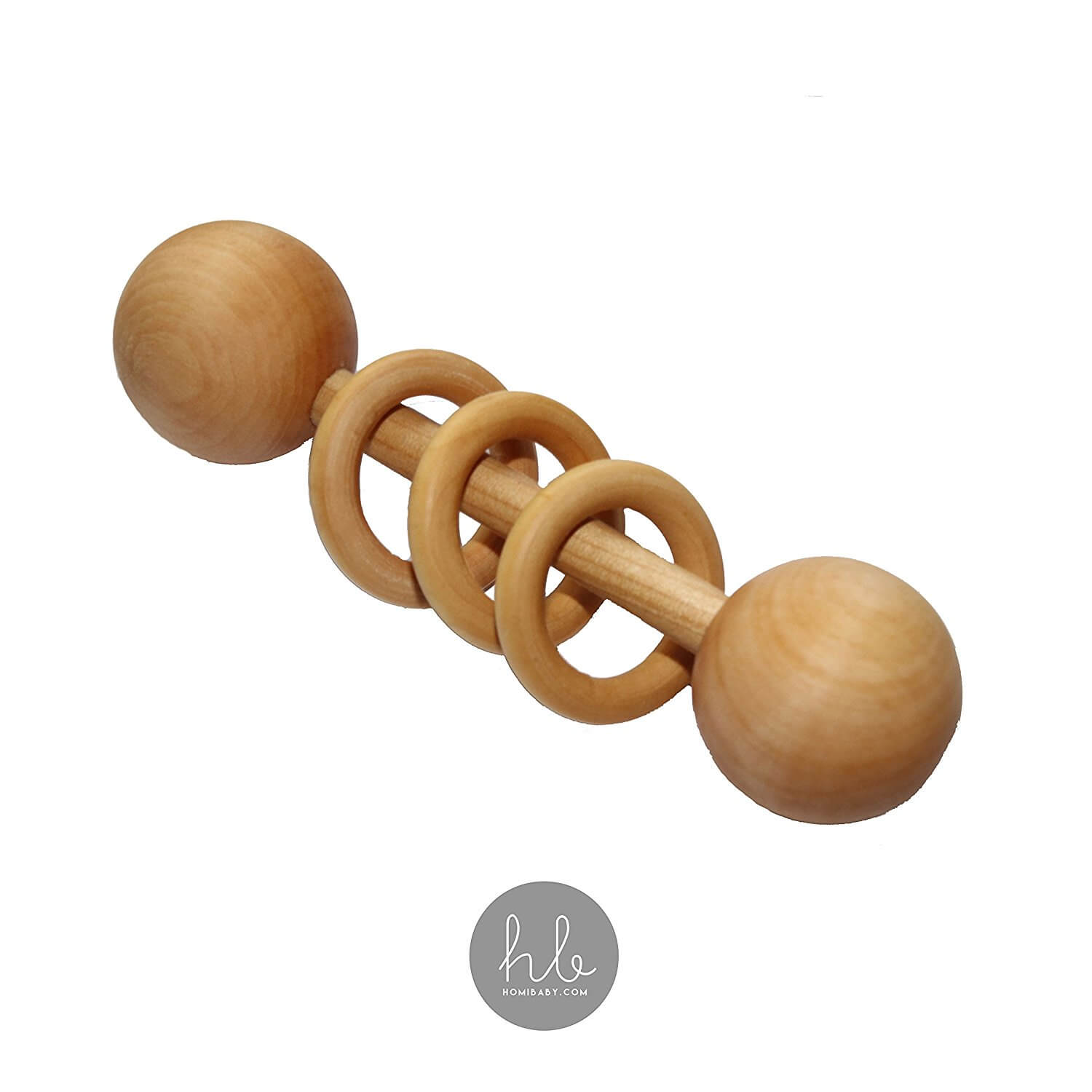 Wooden baby rattle