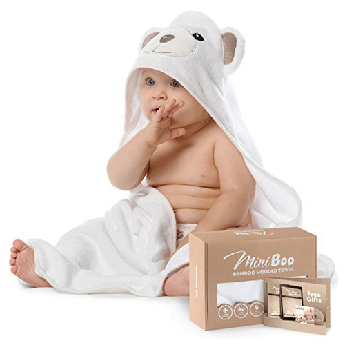 Premium Ultra Soft Organic Bamboo Baby Hooded Towel