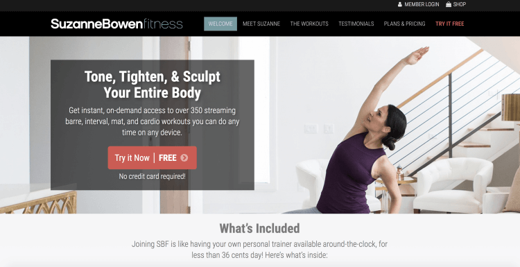 Suzanne Bowen Fitness Homepage