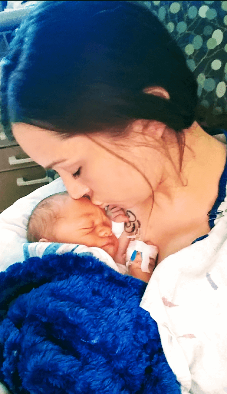 Walking And Bouncing On A Birthing Ball Helped Brandy During Hospital 