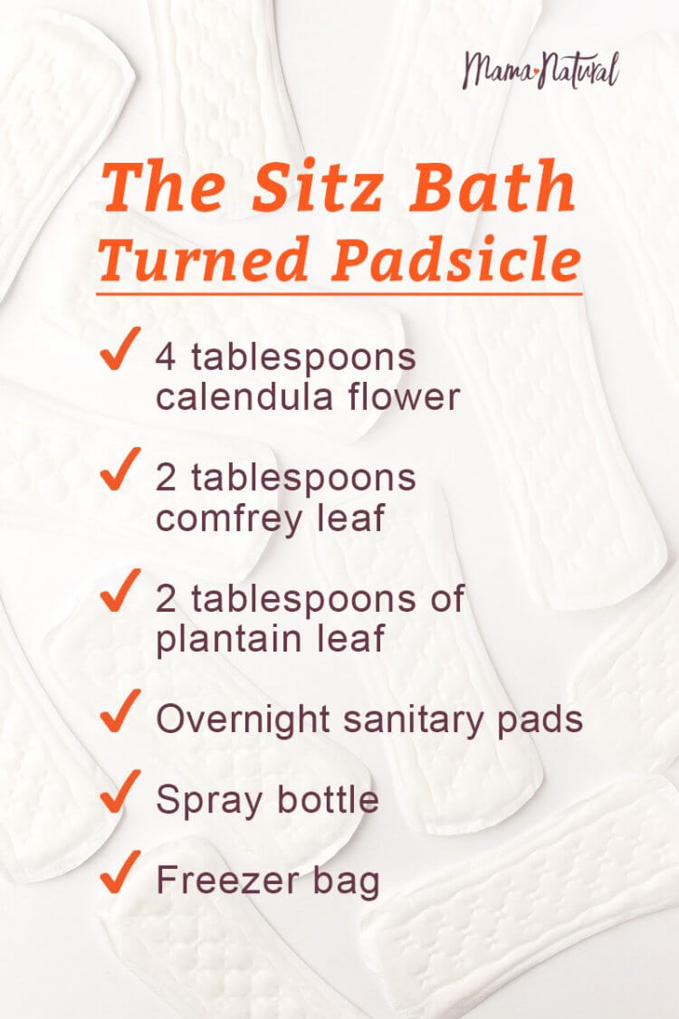 Sitz Bath Turned Padsicle -Padsicles A MUST for Postpartum Pain Relief for you post by Mama Natural