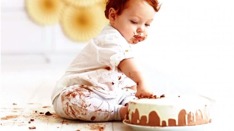 First Birthday Smash Cake with Yogurt Frosting