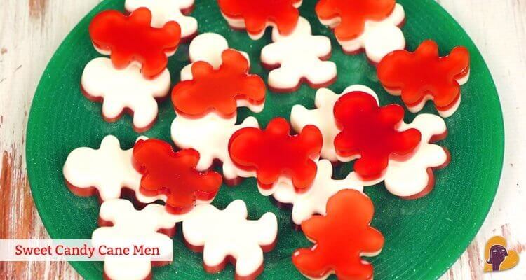 Sweet Candy Cane Men Gummy Treats, Gelatin Holiday Sweets by Mama Natural