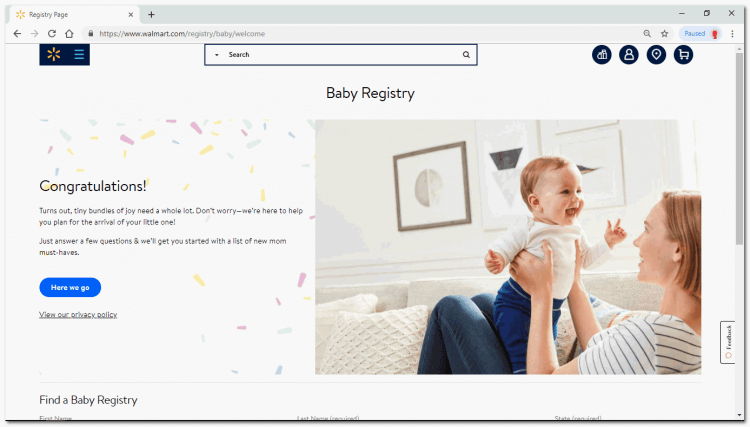 manage my walmart baby registry