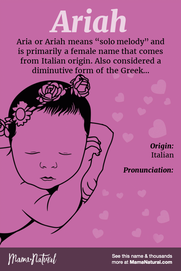 Ariah Name Meaning, Origin, Popularity, Girl Names Like Ariah - Mama ...