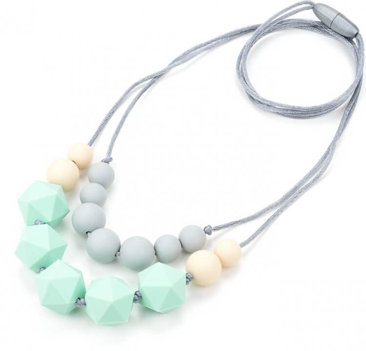 silicone teething necklace for mom BPA–free